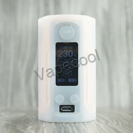 Clear 2 шт., двойной чехол Reuleaux RX GEN3, кожаный и силиконовый чехол, нескользящий чехол, подходит для Vape WISMEC, RX GEN3, двойная коробка, 230 Вт, мод - Цвет: Clear