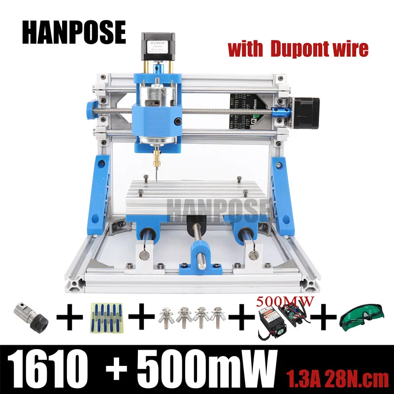 1610 500mw CNC 1610 с ER11, diy ЧПУ гравировальный станок, мини Pcb фрезерный станок, резьба по дереву, ЧПУ маршрутизатор, cnc1610, лучшие передовые игрушки - Цвет: 1610 500mw