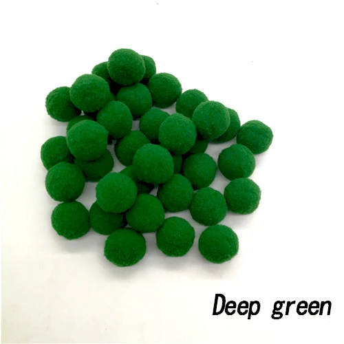 15 Dark green 100 шт 20 мм помпоны меховой плюшевый шар для рукоделия DIY ювелирных изделий для дома, свадьбы, украшения одежды, принадлежности для фестивалей и мероприятий - Цвет: 15 Dark green