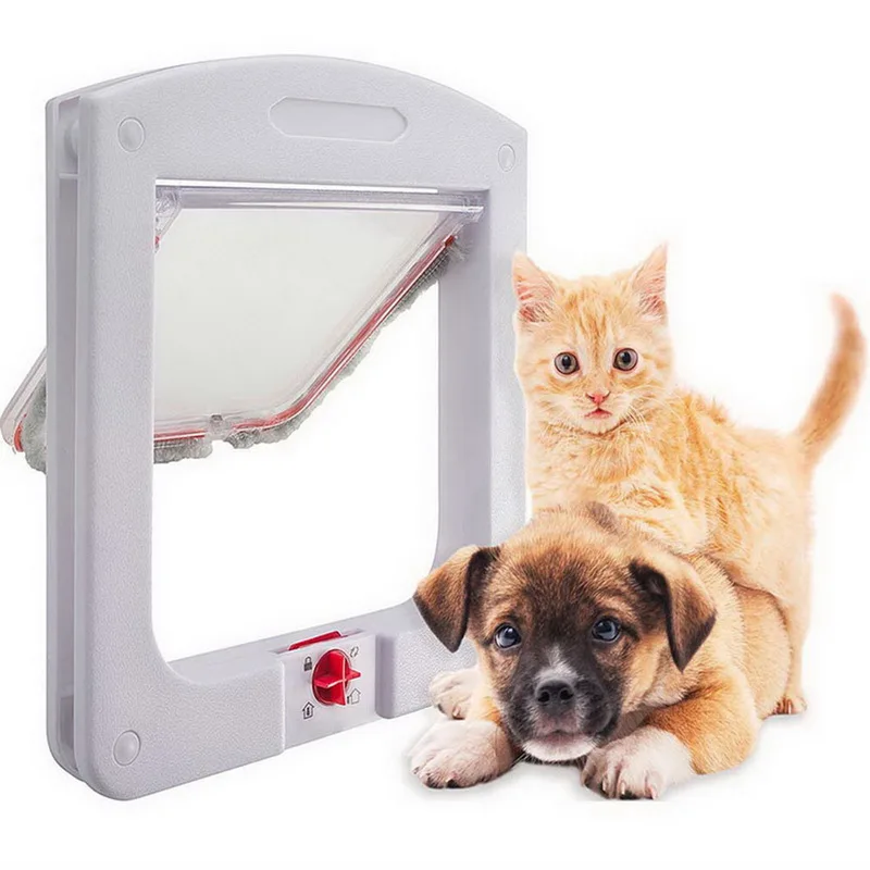 Cat Door Animal Small Pet Dog Gate Doors Supplies Plastic Dieren Benodigheden Pets Hond Puerta Para Perro | Дом и сад