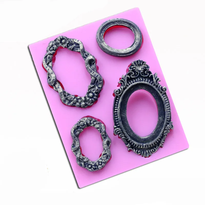 Винтажная рама для зеркала силиконовая форма помады Sugarcraft Embossor инструменты