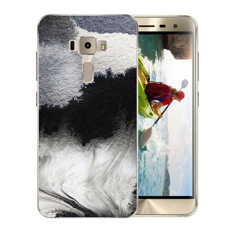 Мягкий силиконовый чехол для телефона Asus ZenFone 3 ZE520KL с цветным каменным узором