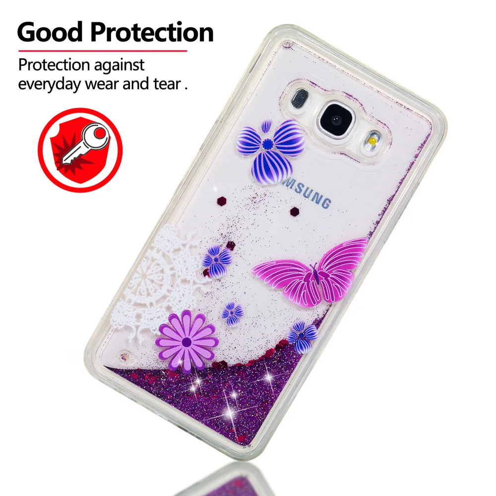 Милый блестящий чехол для Samsung Galaxy J5 2016 J56 6 Блестящий Мягкий из ТПУ с блестками и