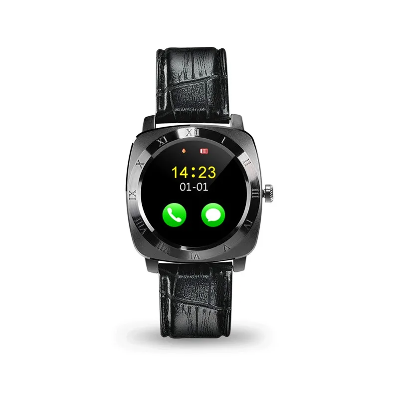 2016 high quality X3 Bluetooth Pedometer Sleep Smart Watch Leather Android Smartwatch Monitor Remote Camera Music SIM TF Card |