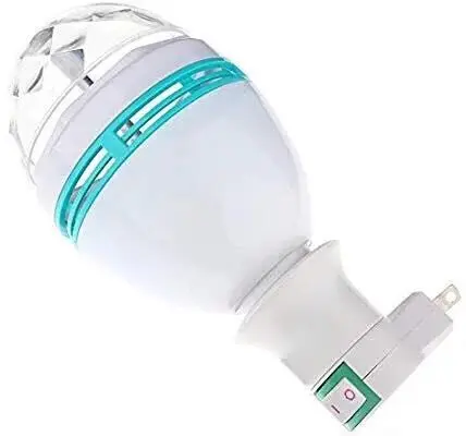 E27 3W LED Полноцветная вращающаяся Авто Хрустальная шариковая лампа AC 85 260V мини
