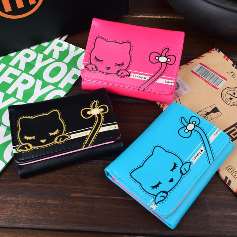 Новые кошельки короткие женские студенческие для девочек кошелек с карманами