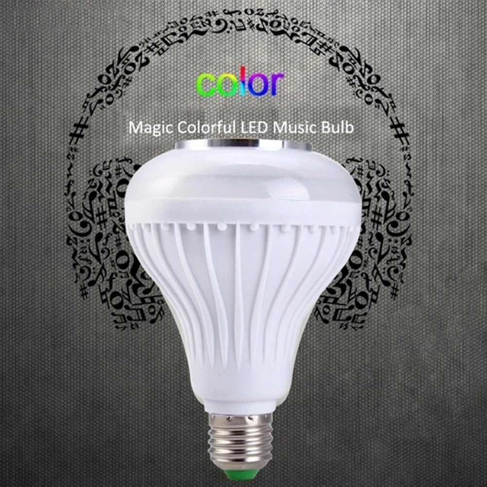 12 W E27 светодиодный RGB беспроводной Bluetooth динамик лампа музыка игровая Лампа