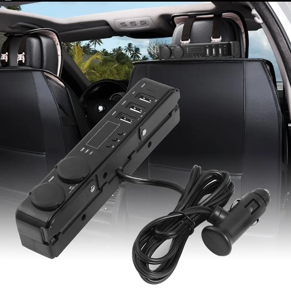 Автомобильное заднее сиденье подголовник крепление 3 порта 5 V 3A USB зарядное