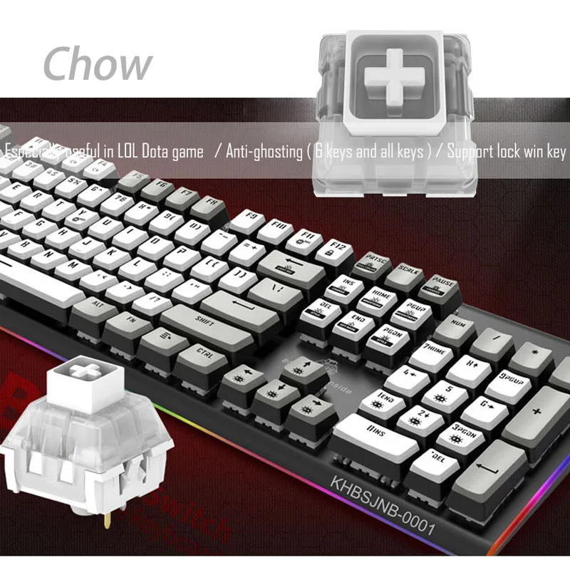 104 клавишная механическая клавиатура для планшетного компьютера PBT Keycaps Gamer Klavye USB