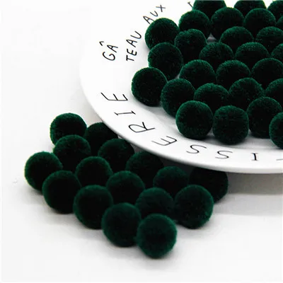 dark green 15 мм круглая плюшевая ткань бархатные шарики кашемировые помпоны бусины подходят серьги заколки для волос "сделай сам" Ремесла поставки ювелирных изделий - Цвет: dark green