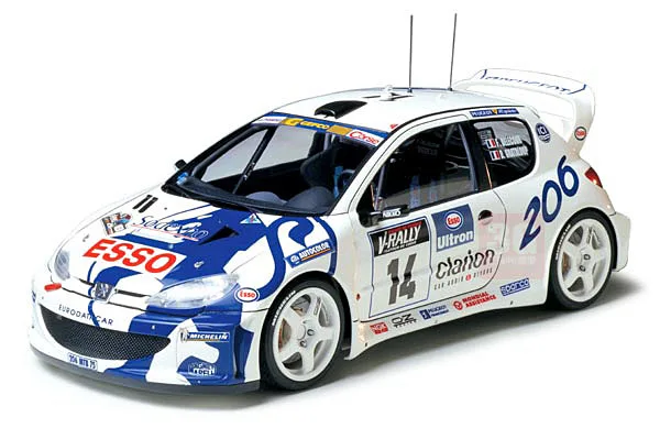 Модель автомобиля 1/24 модель масштаб сборки Peugeot ge0t 206 WRC ралли строительная сделай