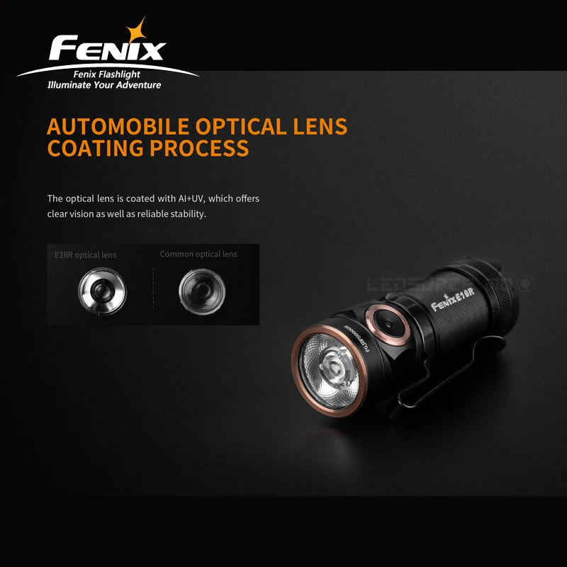 구매 고성능 Fenix E18R Cree XP-L HI LED 충전식 휴대용 EDC 손전등 (배터리 포함)