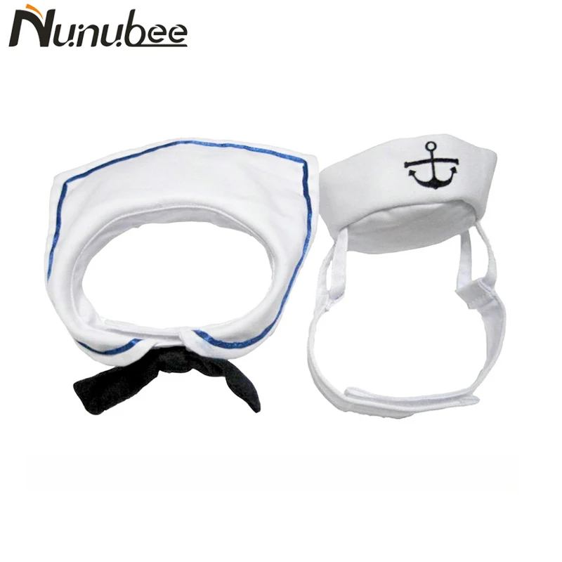 Nunubee/горячая Распродажа забавная для кошек собак шляпа костюм моряка морской