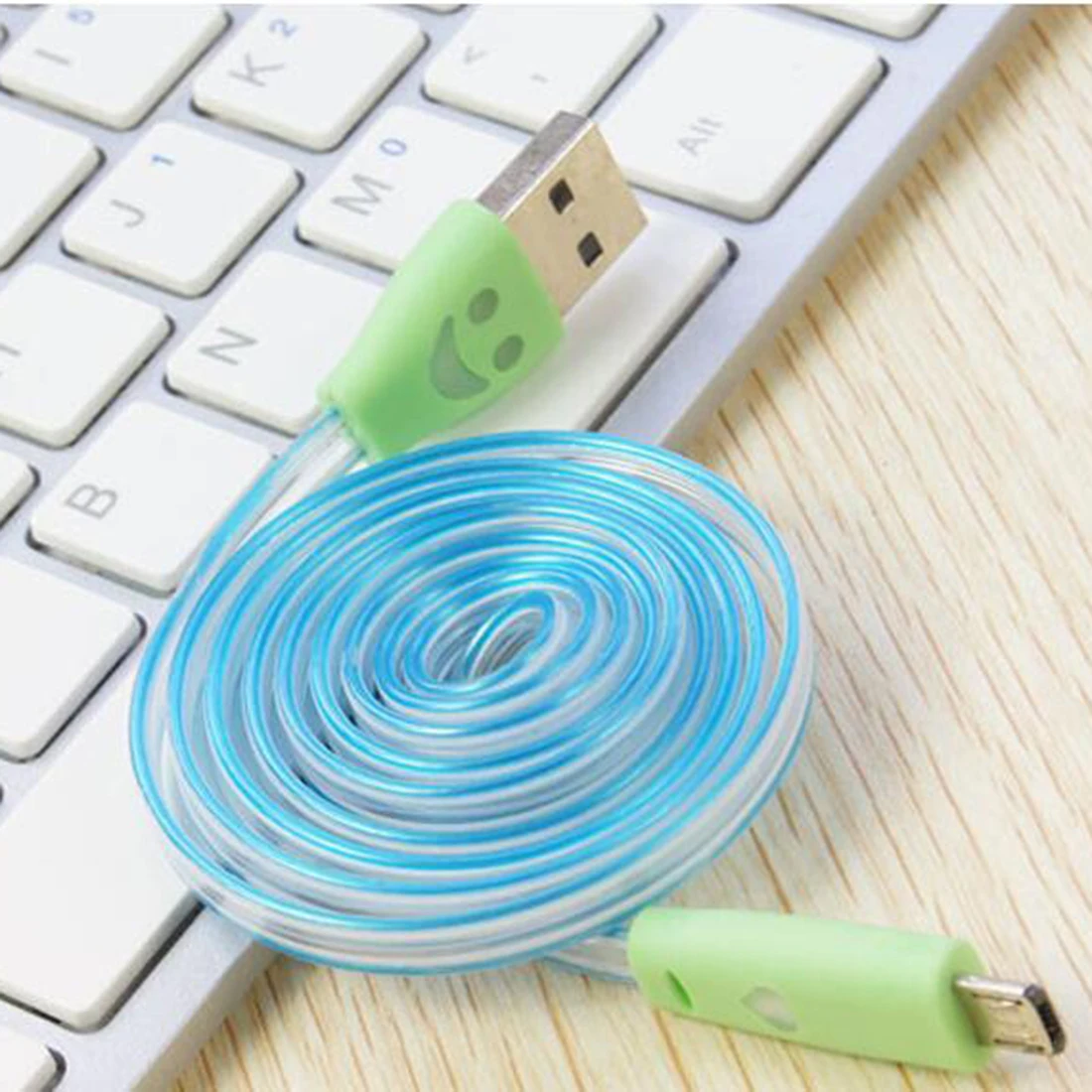 Кабель Micro USB для телефона цветной градиентный светодиодный кабель USB2.0 зарядки