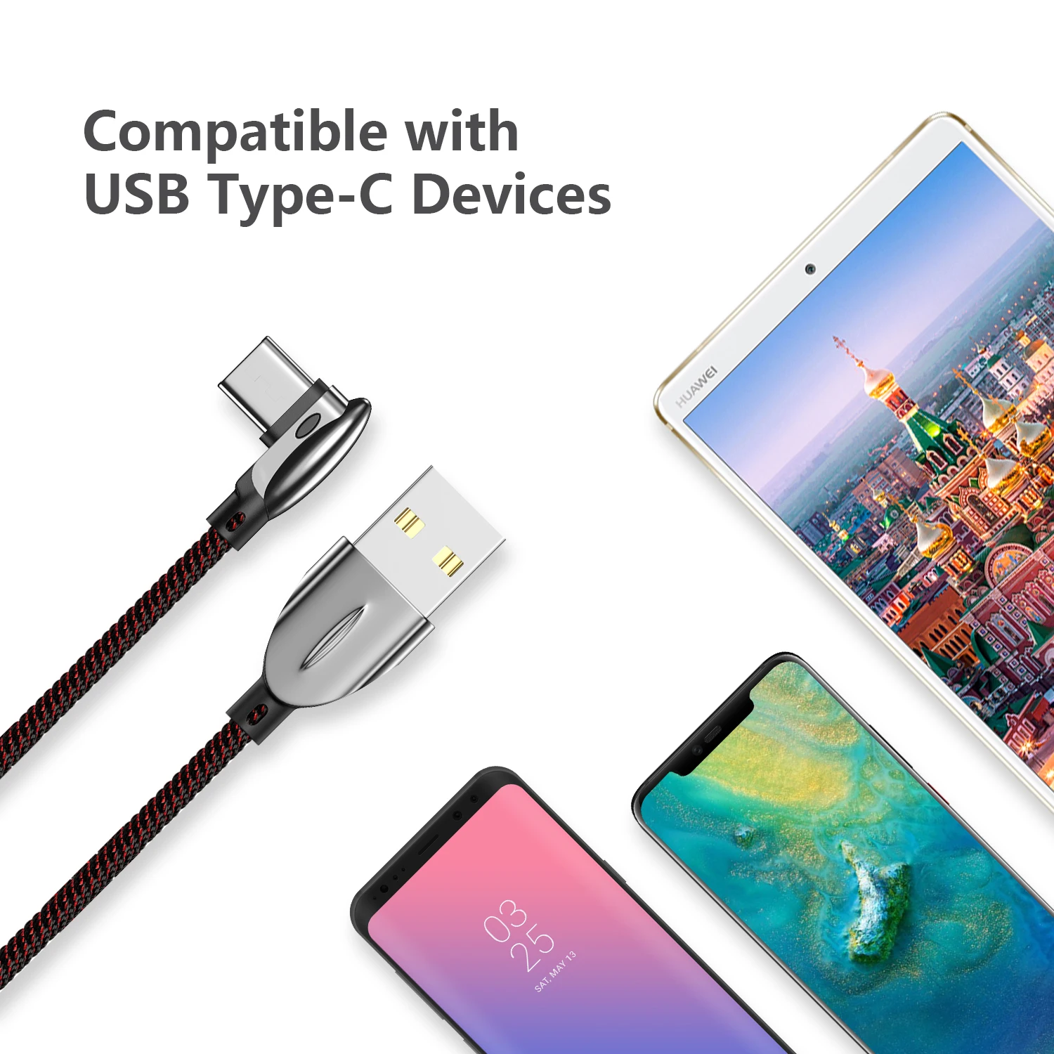 Кабель MANTIS type C 90 градусов синхронизация данных быстрая зарядка usb-кабель для samsung