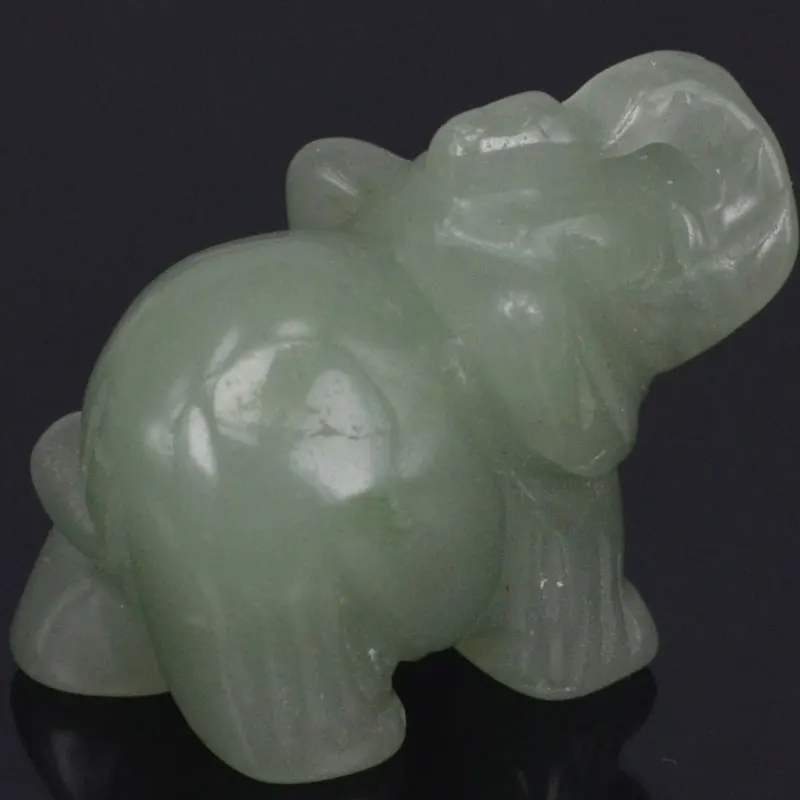 Натуральный зеленый авантюрин слон 1 5 дюйма резная статуэтка камень чакры