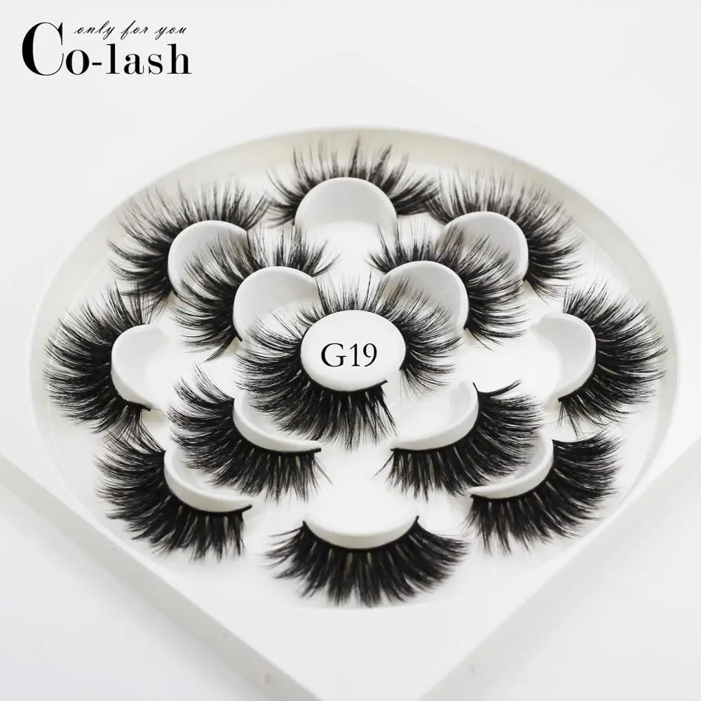 Colash 7 пар/кор. натуральные накладные ресницы 3d норковые ресницы длинные толстые настоящая искусственная норка наращивание ресниц для красоты макияж комплект