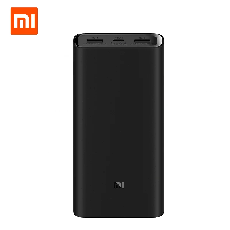 20000 мАч Xiaomi Power Bank 3 Mi Pro PLM07ZM с тройным выходом USB C 45 Вт Двусторонняя Быстрая