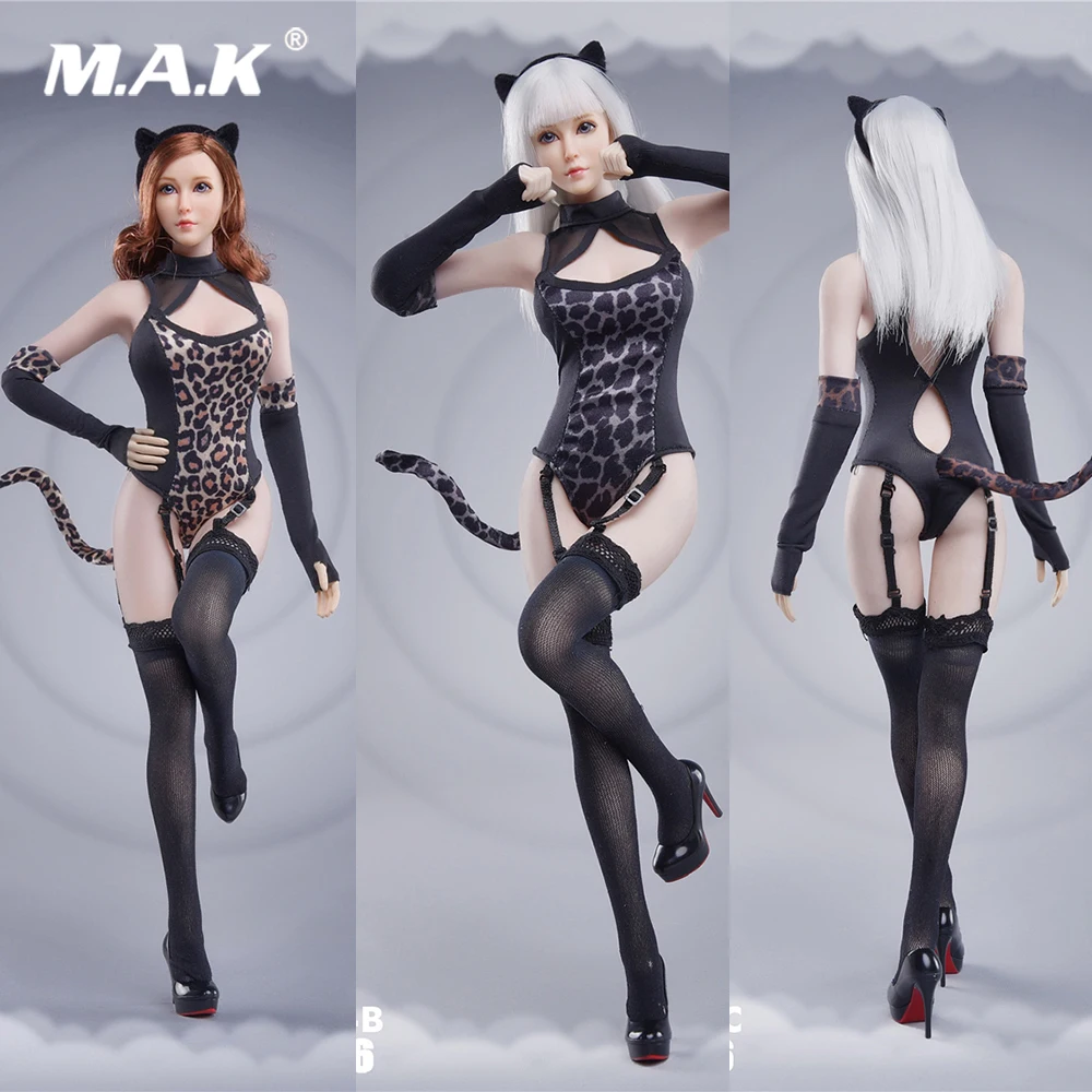 1/6 FG072 сексуальный женский японский мультфильм леопардовый узор сиамские костюм