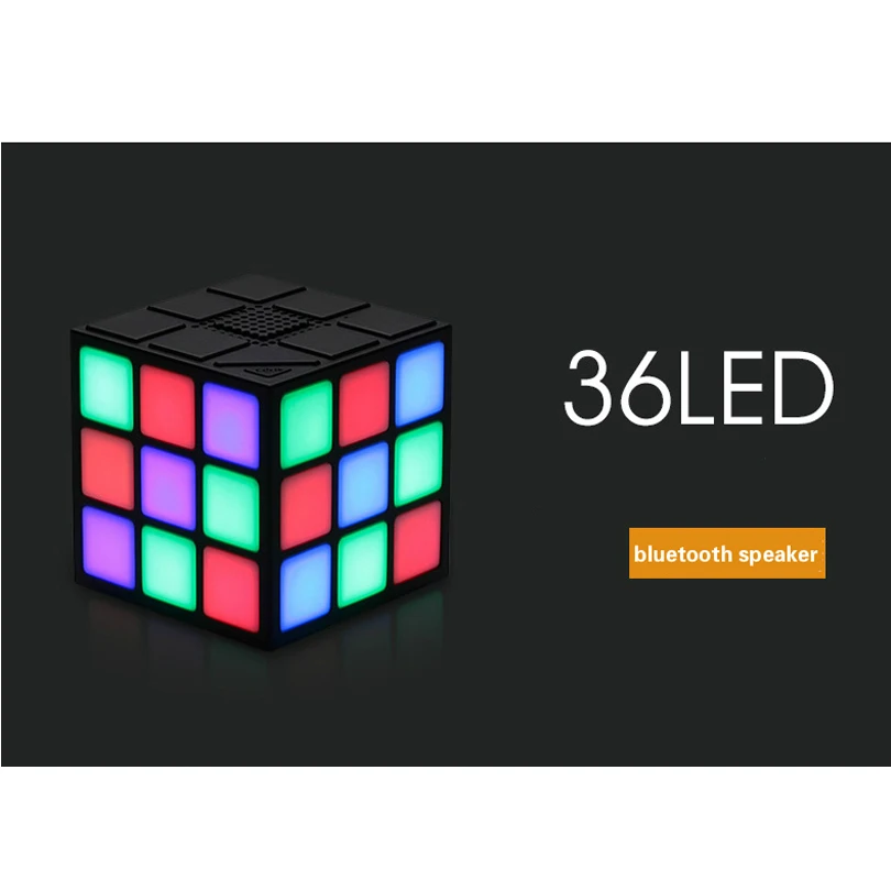 Проблесковый Мини-Магический Куб Bluetooth Динамик с Mic Портативный СВЕТОДИОДНЫЕ