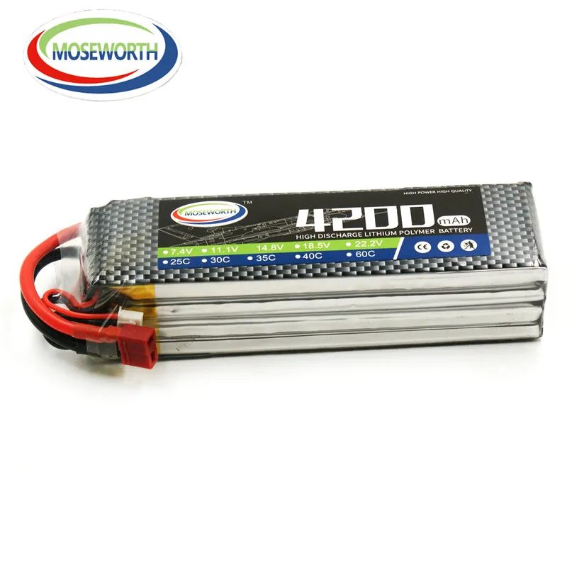 MOSEWORTH 4S 14 8 v 4200 30c RC Дрон lipo батарея для rc самолета вертолета автомобиля Бесплатная