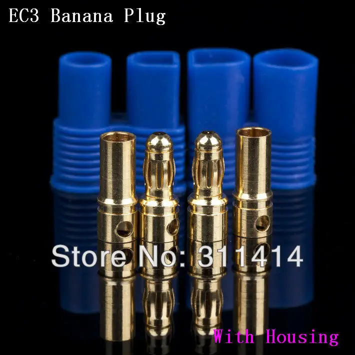 20 Pairs EC3 banana plug Female Male Bullet Connector With Housing For RC ESC LIPO Battery Motor + Free shipping Promotion | Игрушки и