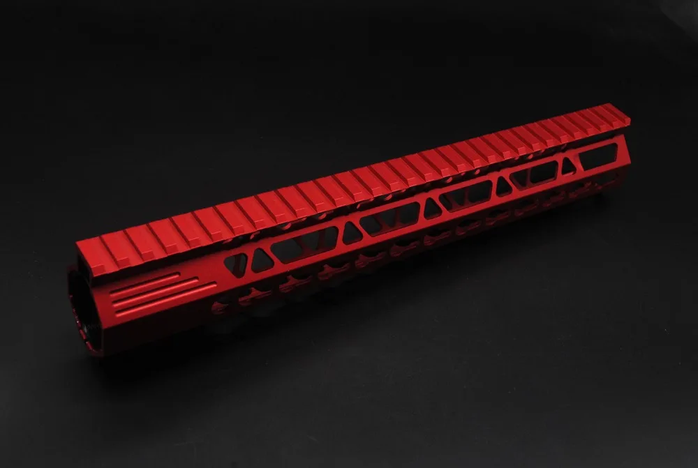 

TriRock Red 12'' inch Length Keymod Handguard Free Floating Rail Mount System Heavy Duty Fit .223 Rifle Hand Guard Rails