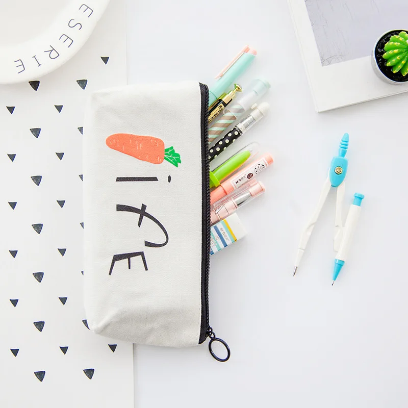 Романтичный пенал для вегетарианской диеты модный из парусины хранения