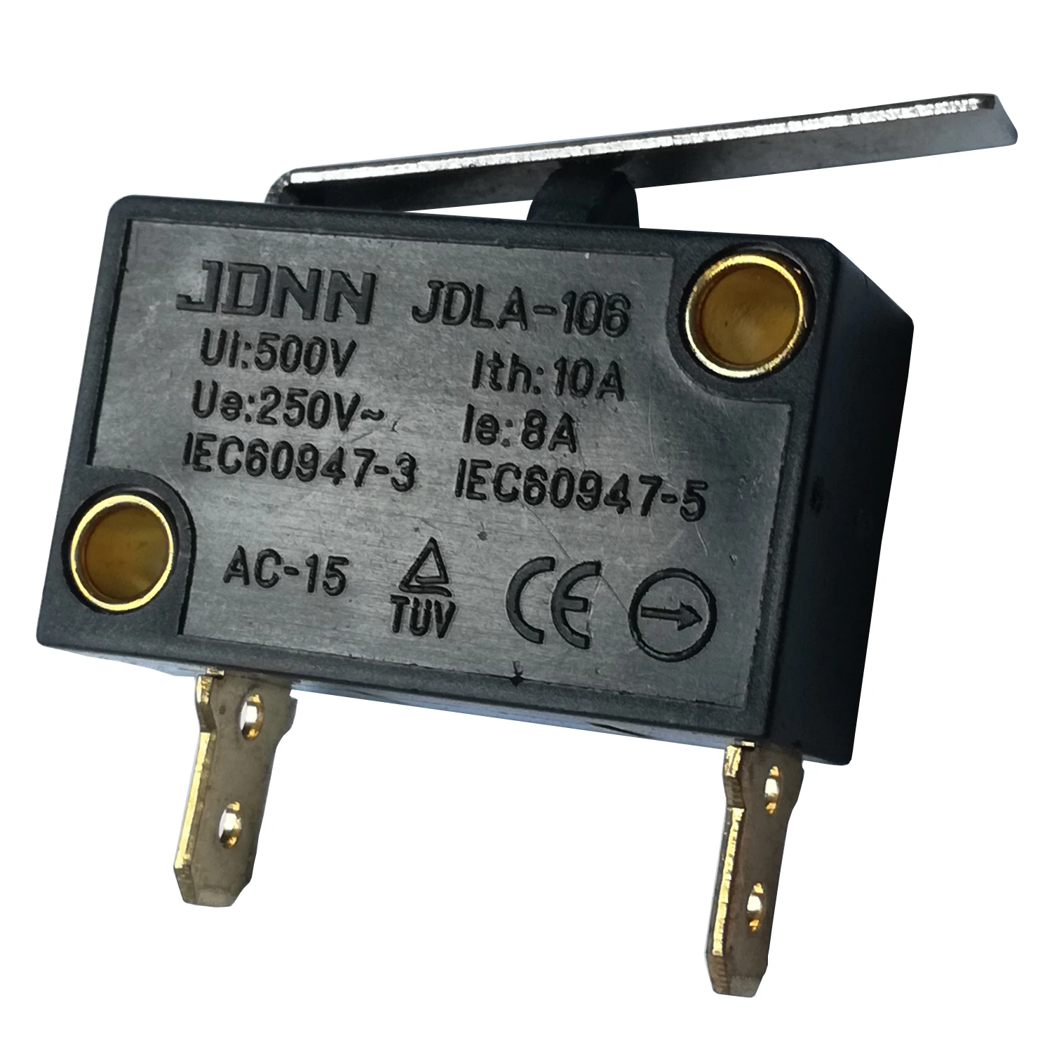 

2Pcs JDNN JDLA-106 250V 8A Straight Long Lever Bend Long Arm Electric Micro Switches Microswitch for Mechanical Equipment