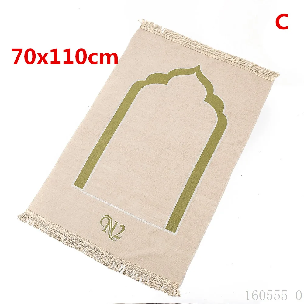 70x110cm C OurWarm Рамадан Исламская мусульманская молитва коврик ИД Мубарак Декор водонепроницаемый салат мусаллах молитва ковер украшение дома спальни - Цвет: 70x110cm C