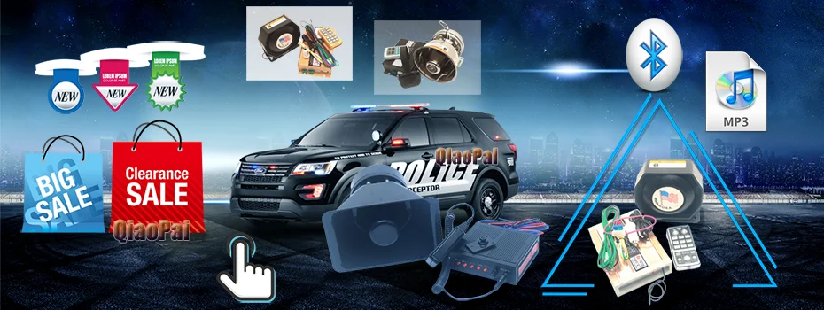 12V рог клаксон громкий Динамик автосигнализации 200W 8 звуковая сирена полиции многотональная Claxon Мегафоны Беспроводной грузовик поезд рога Системы
