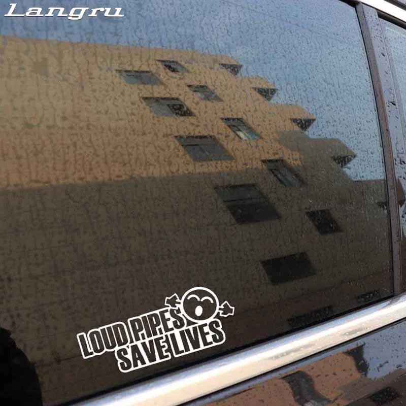 Langru забавные громкие трубы спасательные жизни виниловые наклейки для автомобиля