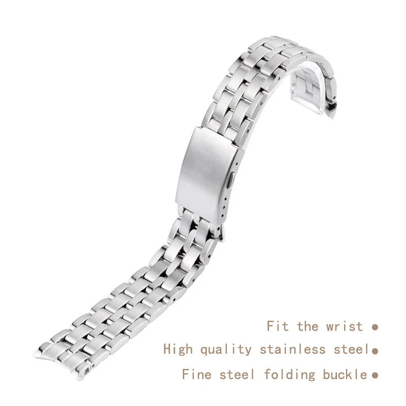 Fit 1853 day shuttle strap male steel belt accessories by T033 stainless steel strap T033410B watch chain 19mm