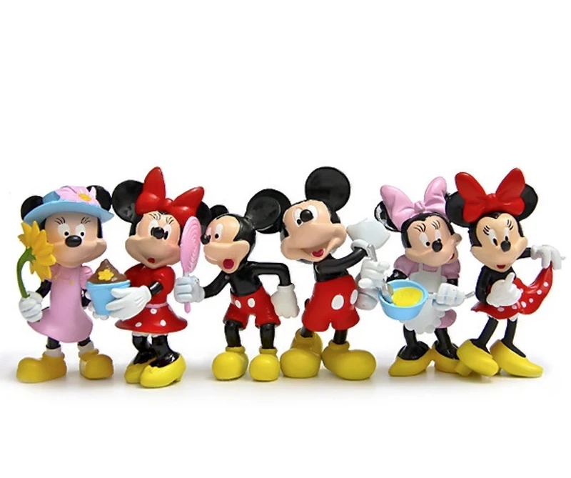 6 шт. Микки и Минни Маус мультфильм утка пейзаж из мха кукла Сказочный Сад