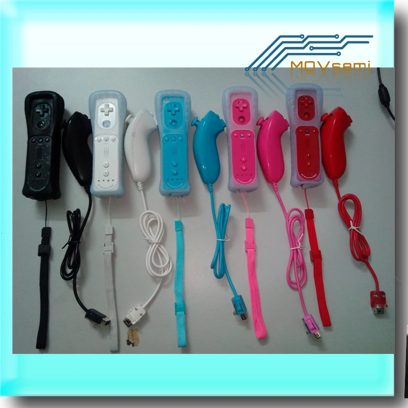 5 видов цветов Встроенный пульт MotionPlus и Nunchuck контроллер с силиконовым чехлом +