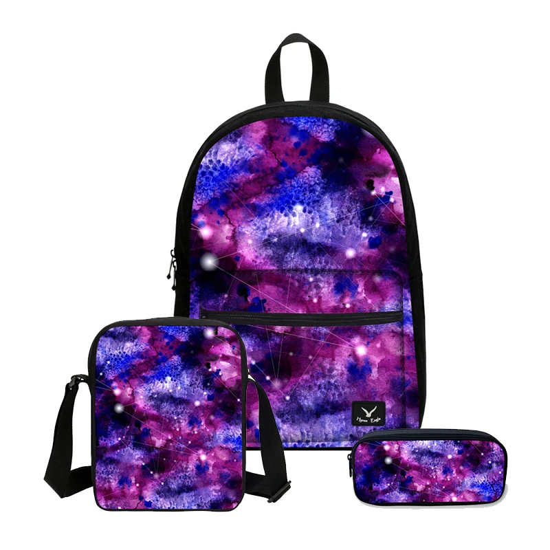Прозрачный Популярный Galaxy комплект школьных сумок для девочек-подростков, школьный рюкзак, милый школьный рюкзак для детей, классные школьные детские ранцы - Цвет: Прозрачный
