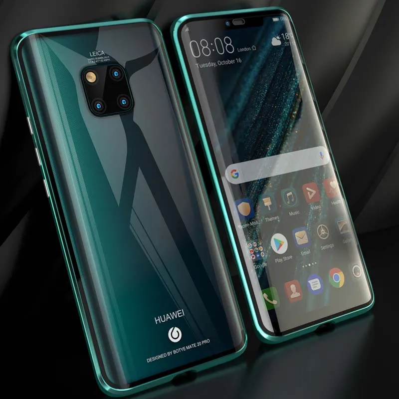 Роскошный Алюминиевый металлический магнитный чехол для Huawei Mate20 Mate20Pro 360