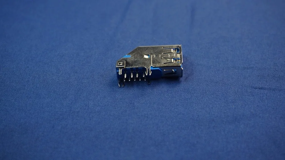 1000 шт. USB 3 0 Вертикальный разъем типа A гнездо через отверстие синий изолятор 1 порт