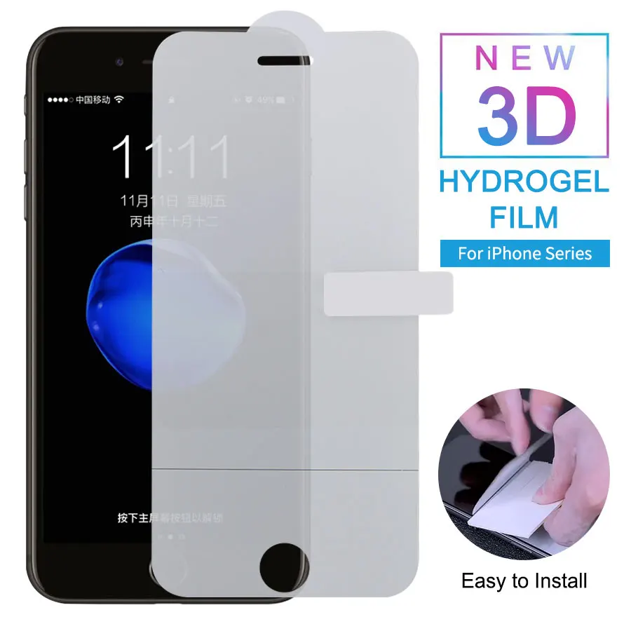 Vimir гидрогель мягкая пленка 3D полное покрытие экрана протектор для iPhone 8 7 6 6s Plus