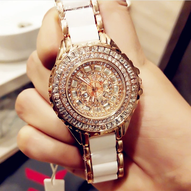 Керамическое платье женские часы reloj mujer кварцевые часы Роскошные розовое золото женские наручные часы женский браслет часы Relogio Feminino