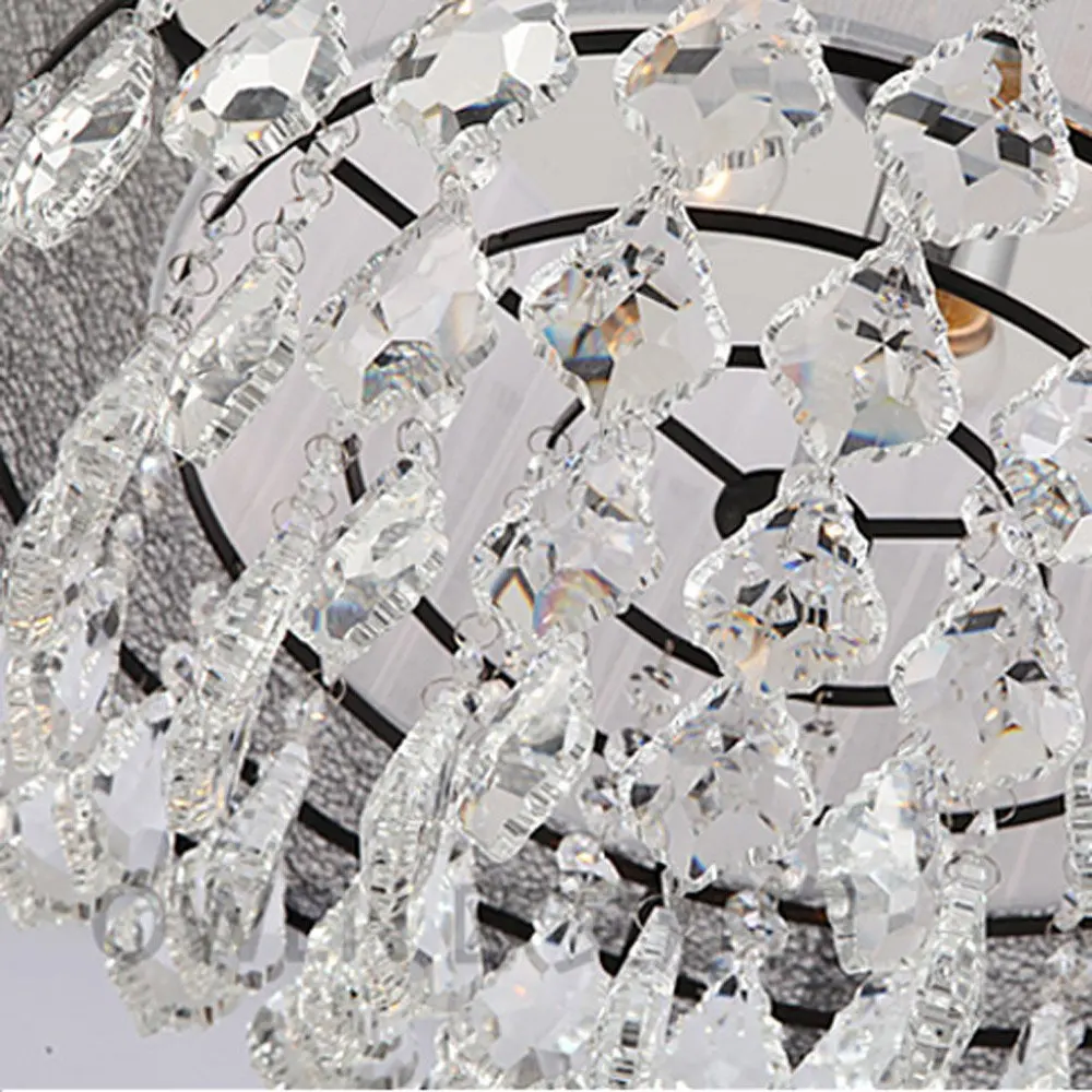 Современные роскошные подвесные светильники с кристаллами таинственный абажур