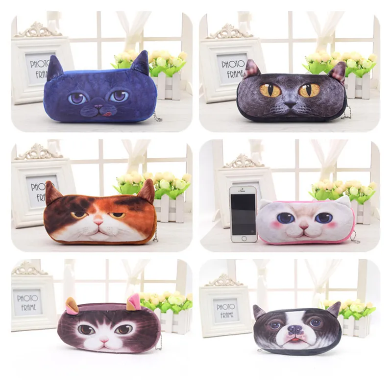 Милый мультяшный 3D Новый плюшевый пенал с животными школьные принадлежности