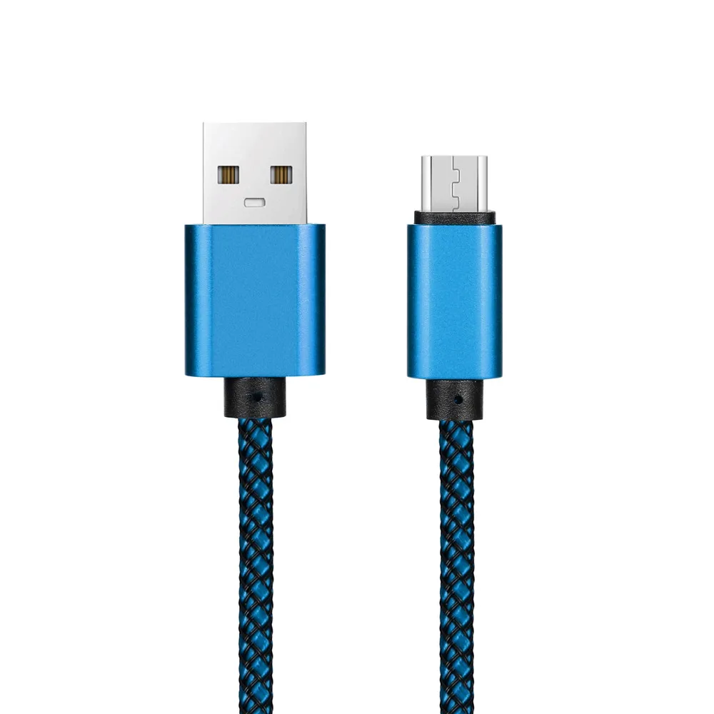 Синий Universal Micro USB Charger Cable Charging Cord Compatible With Android Phone Charge Cables For Samsung For Huawei For Xiaomi - Цвет: Синий