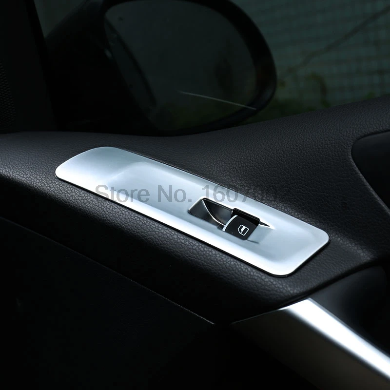 Для Volkswagen Tiguan 2012 2013 2014 2015 матовая хромированная Внутренняя дверь подлокотник