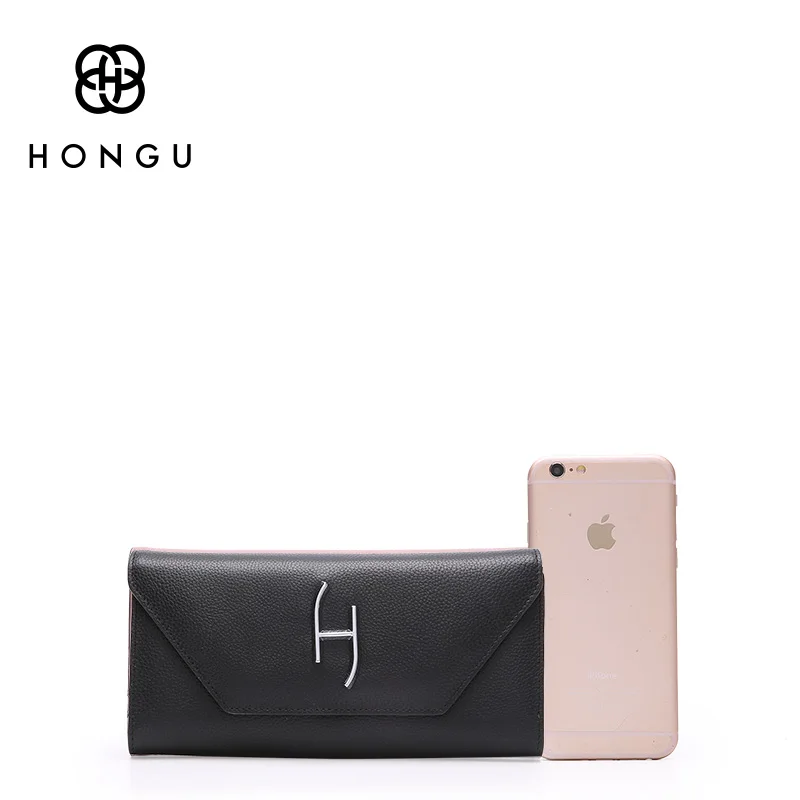 HONGU Fashion Brands Natural Genuine Leather Wallets Evening Bags Women Top-Handle Wristlets Leisure Passcard holder Hasp Purses | Багаж и