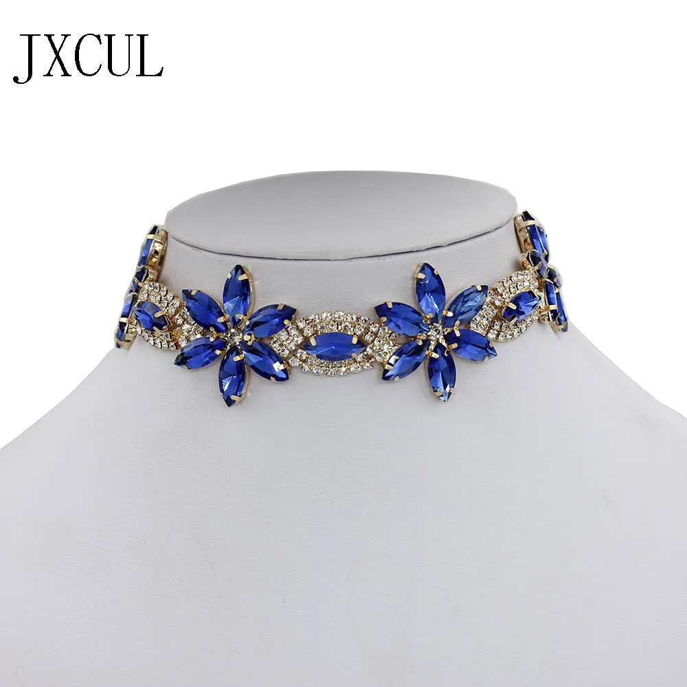 JXCUL стразы колье с кристаллами Макси массивное ожерелье 2020 Свадебные Чокеры ожерелье Модные ювелирные изделия аксессуары