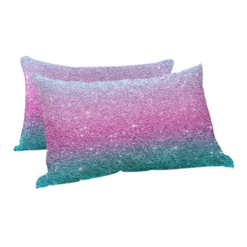 BlessLiving Colorful Realistic Sleeping Pillow Shining Down Alternative Pillow Girly Turquoise Pink Pastel Colors Bedding 1pc 5