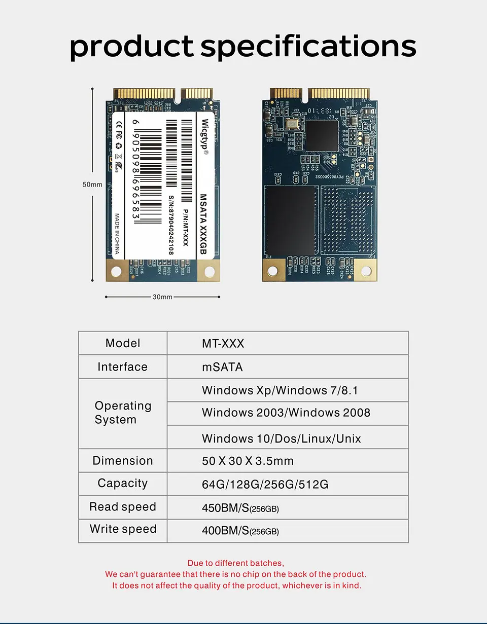 Wicgtyp завод mSATA SSD 64GB SATAIII mSATA жесткий диск мини SATA hdd твердотельный диск для hp Aser