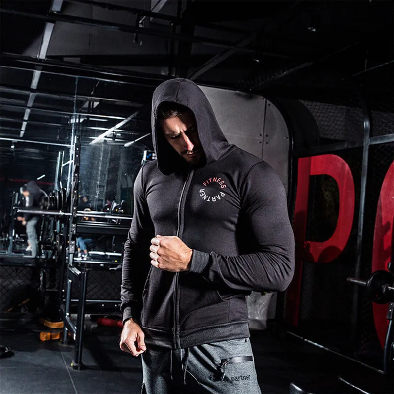 GYMLOCKER Осенняя новая толстовка на молнии мужская Толстовка 2018 одежда спортивные