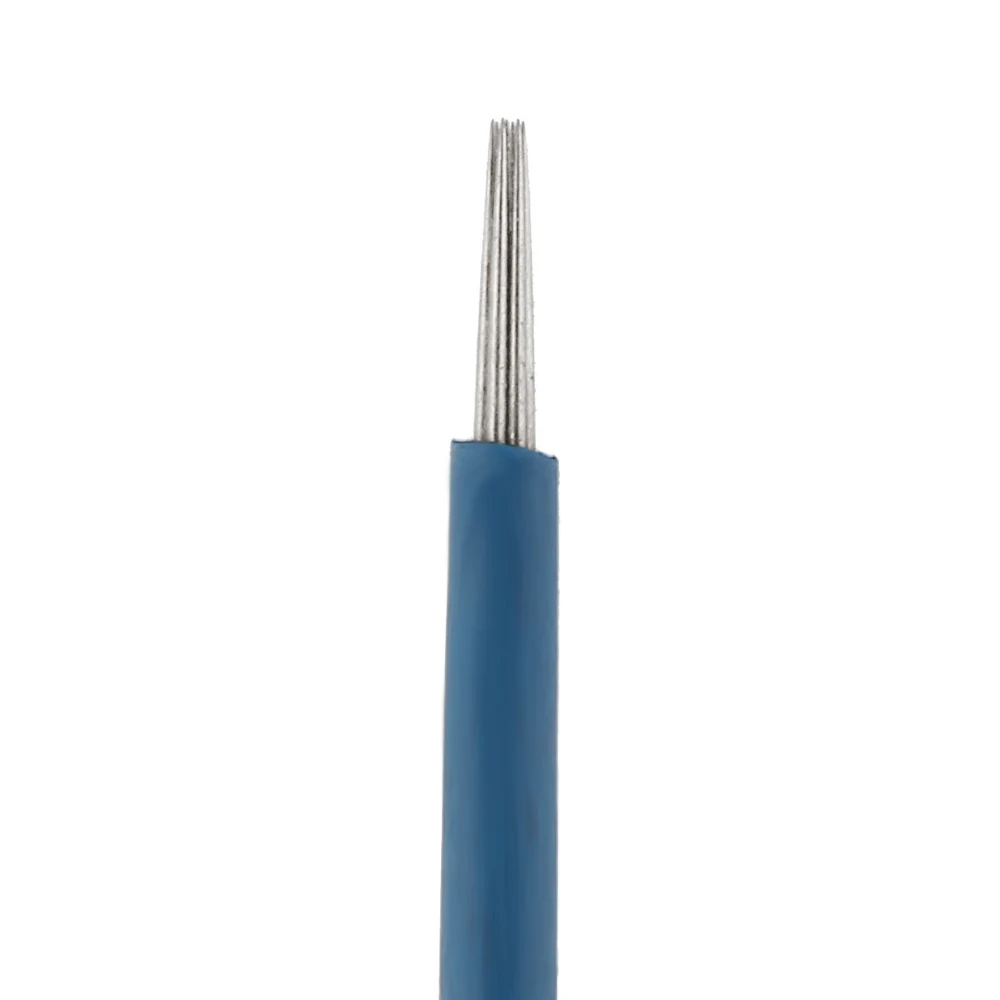 

BEAUTY7 100Pcs R4 Permanent Tattoo Needle Manual Eyebrow Tattoo Microblade Needles Round Makeup Beauty Tools Tattoo Tips Needles